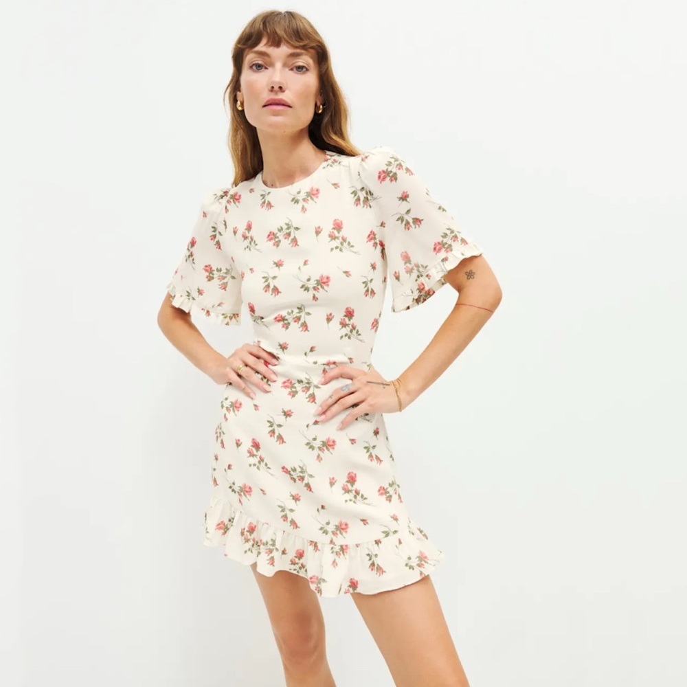 NWOT Reformation Alania Printed Mini Dress